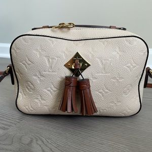 Louis Vuitton Empreinte Saintonge Calfskin Beige Leather Cross Body Bag